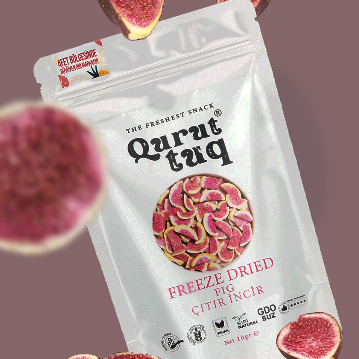 Freeze Dried Dondurularak Kurutulmuş İncir Dilimleri 20g
