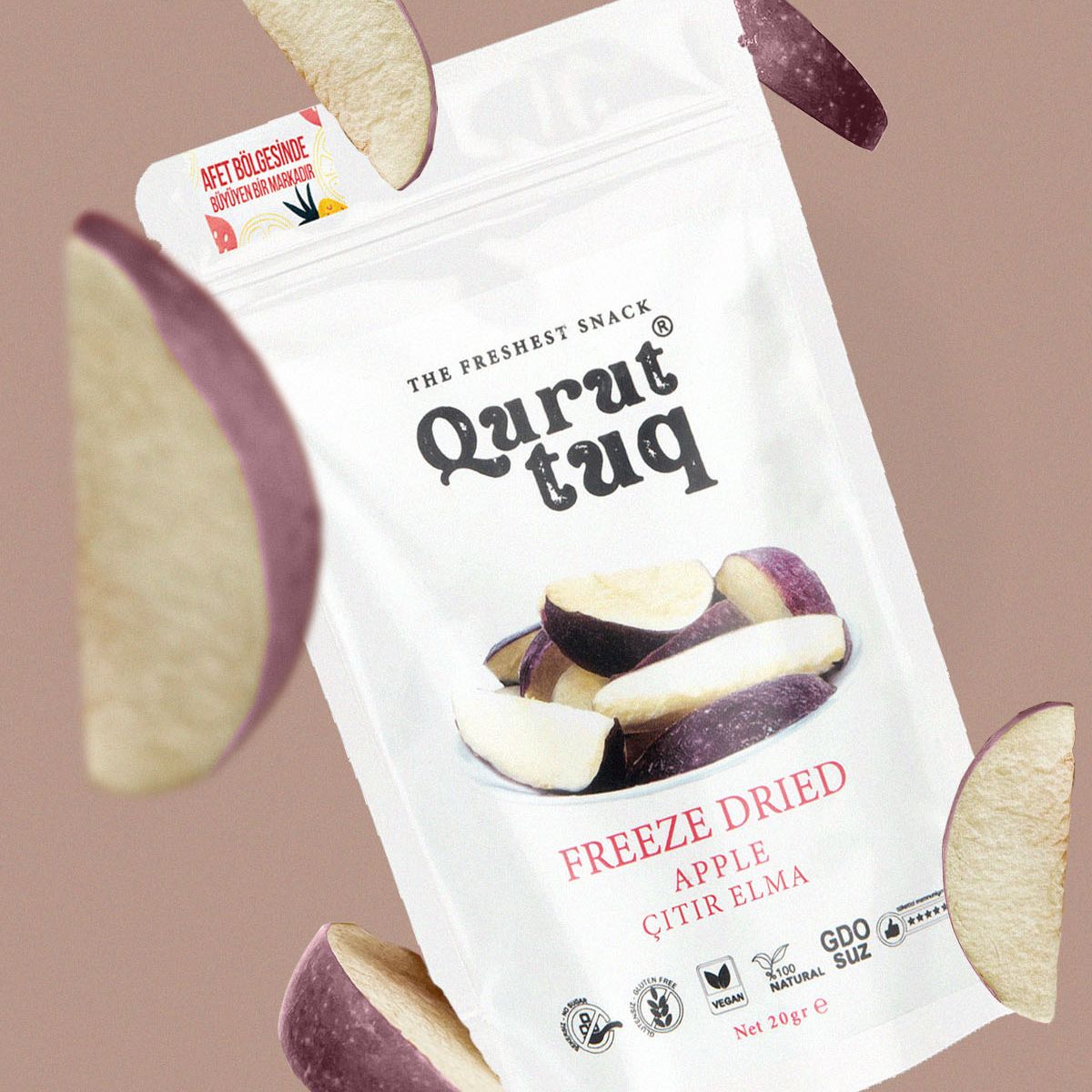 Freeze Dried Dondurularak Kurutulmuş Çıtır Elma 20g