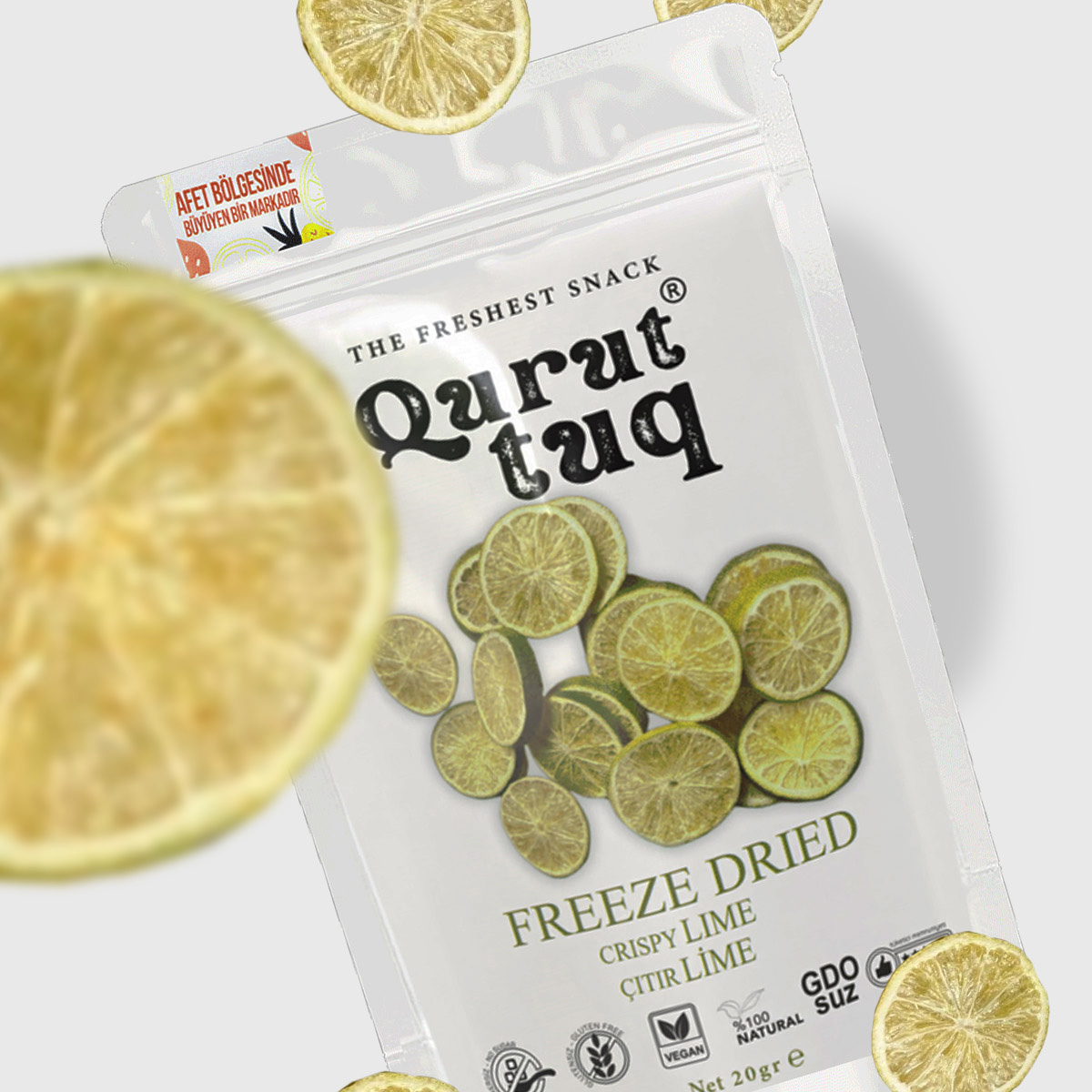 Freeze Dried Dondurularak Kurutulmuş Çıtır Lime 20g 